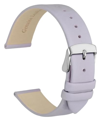 Bracelet montre violet 18mm en cuir pour accessoiriser vos tenues