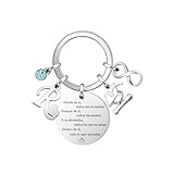 Suonie Llavero Inspirador Regalo,Plata 26 Inicial A-Z Colgante Llavero Para Hija Hijo Nieto Hermana Amigos Primaria Secundaria Universidad Graduación Recordatorio Llavero (R)