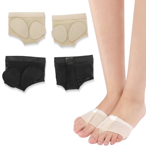 FENQURO 2 Paires coussinet plantaire, Coussinet Danse, Antidérapant String Pied, Half Sole Pedilles Danse Confort, Danse Coussinets Avant-Pied,Orteils Pad pour Classique Ballet Jazz Yoga Gym