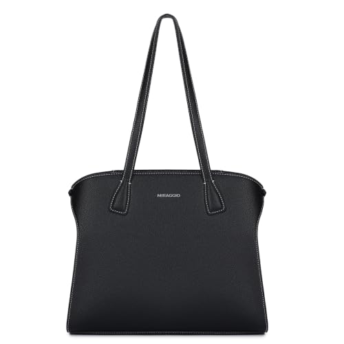 Image of Miraggio Women's Patricia Solid 11 Inch Tote Bag | Tote Bags For Women Office Use Work & Travel Handbag