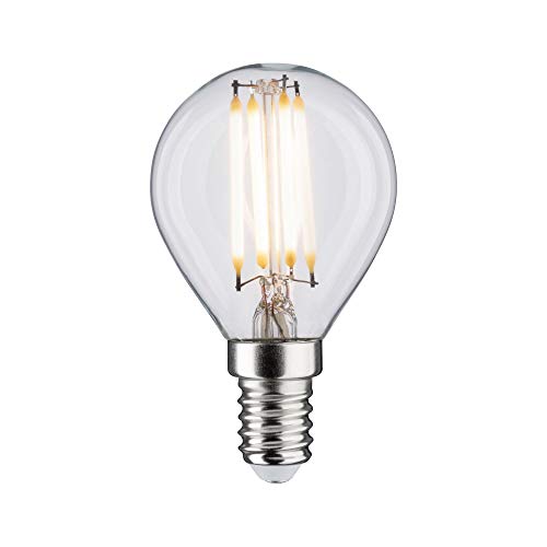 Paulmann 28630 LED Drop-Shaped Filament lamp 5 watts Classic lamp Clear 2700 K Warm White E14, 1 Stück (1er Pack)