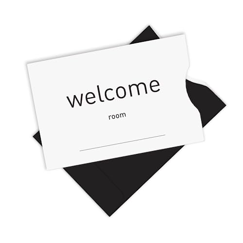 FrontDesk Supply Black and White Custom Hotel Key Card Sleeves