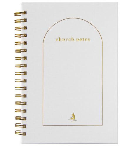 Fulloadris Church Notes Journal - Sermon Notes Christian Notebook - Bible Study Journal Original Linen Hardcover Guilded Notebook - Note Taking Prayer Journal Supplies Church Gift for Women and Men