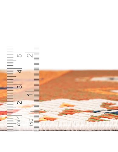 Tapete cuadrado Rugs.com 10 pies rojo medio miniatura 5