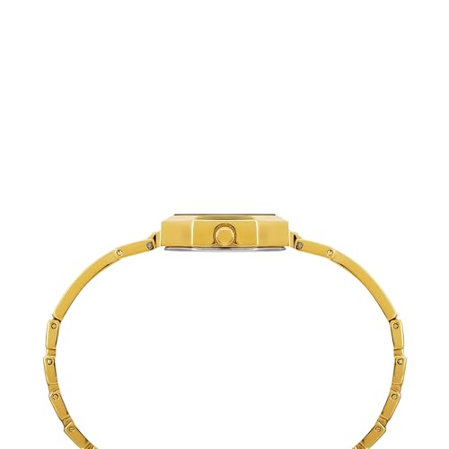 Image of TIMEX Analog Watch for Women with Green Octagonal Dial & Gold Brass Bracelet Band Water Resistant Women's Wrist Watches - TWEL195SMU02