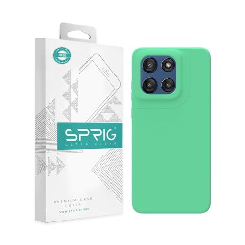Image of SPRIG Compatible with Moto Edge 60 Stylus Premium SilkTone Back Cover Drop Tested Shock Proof Mobile Case for Men, Women, Boys and Girls with Camera Protection (Pastel Green)