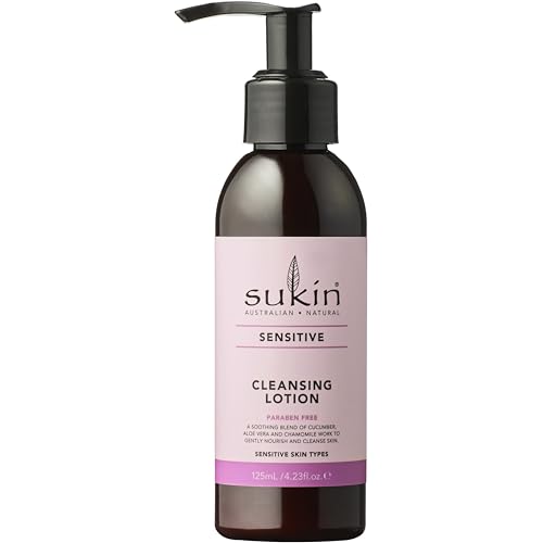 Lotion nettoyante Sukin Sensitive élimine les impuretés des peaux sensibles sans tiraillement