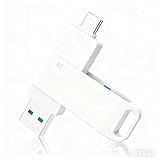 【4TB 大容量 高速】USBメモリ 大容量 USB&Type-C メモリ フラッシュメモリ 外付けストレージ usb 4tb 360度回転 スマートフォン・Mac・Windows PC・iPad・Apple 15など対応 合金製 防水 防塵 耐久性 高速データ転送 C USBメモリ コンパクト (白色, 4, TB)
