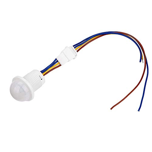 LED Automatic Infrared Motion Sensor Control Switch, 110° Sensing Angle, for Incandescent Lamps, LED, Electronic Fluorescent (MR-HW06A 35mm Long, 25mm Diameter)