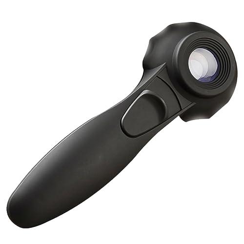 Didiseaon Jewelry Magnifier 6 Led Lights Handheld Watch Loupe Magnifying Glass 30x Magnification Lightweight Black