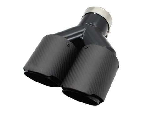Tuyaux d'échappement voiture universels en Y carbone mat 63mm
