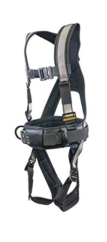 Super Anchor Safety 6151-GSM Deluxe Full Body Harness plus All-Pakka Tool Bag Combo, Medium, Silver