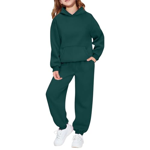 Girls Clothes 2 Piece Clothing Sets Crop Tops Hoodie Long Sleeve Sweatshirts and Sweatpants Fall Winter Outfits