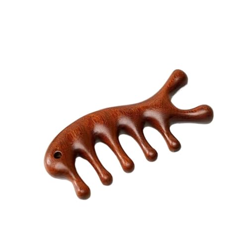 YDMHYLAI Wooden Massage Comb Facial Sandalwood Wood Therapy Massage Comb Head Face Scalp Gua Sha Massager Wide Tooth Guasha Scraping Body(A)