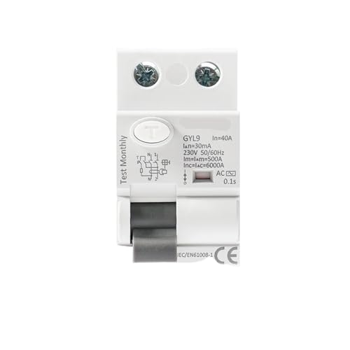 Disyuntor de fugas AC GYL9 de 2 polos y 63A para cuadros eléctricos 2