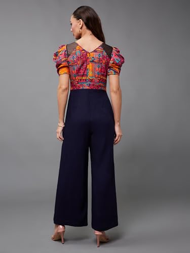 Image of Miss Chase Women's Keyhole Neck Regular Sleeve Regular Length Jumpsuit with Pockets