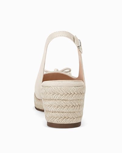 Image of Womens Closed Toe Espadrilles Wedges Shoes Platform Slingback Mid Low Heel Canvas Bow Dress Sandals