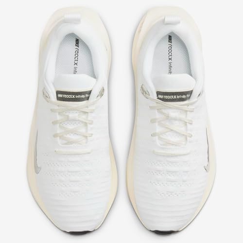 Nike InfinityRN 4 Women's Road Running Shoes (DR2670-104, White/Sail/Coconut Milk/Chrome) Size 102