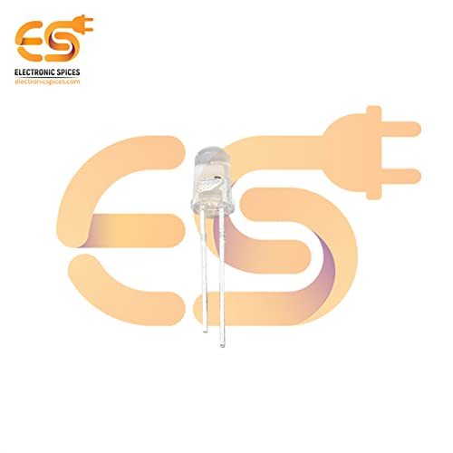 Image of Electronic Spices 5mm Basic Red LED round shape Light Bulbs (pack of 100) (Red in Clear)