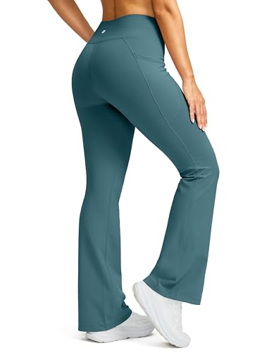 G Gradual Women's Fleece Lined Pants High Waist Winter Thermal Warm Flare Leggings Hiking Yoga Pants Women with Pockets3