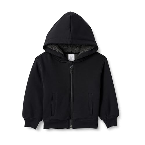 Veste sweat à capuche pour garçon avec isolation thermique en sherpa doux