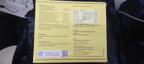 Dhootapapeshwar Beejpushti Rasa,Pack of 1, 30 Tablets