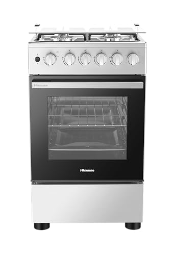 Hisense HFG50421X 50 * 55cm Full Gas Cooking Range Semi Cast Iron Pan Support Pro Burner Button Ignition Flame Failure Protection 6 L2 Oven with Enamel Interior