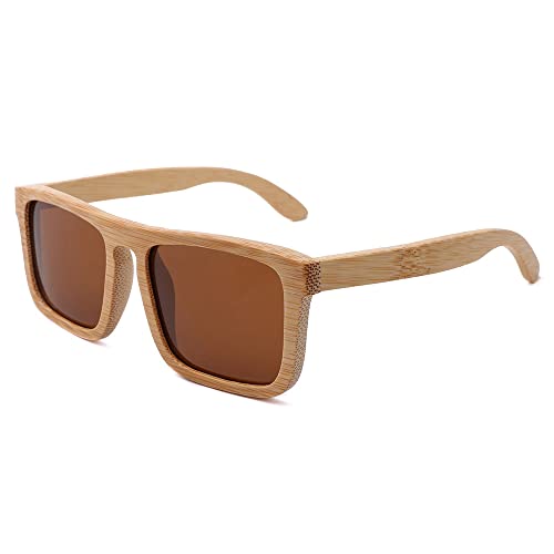 Sunglasses Men Bamboo Wooden Frame 100% UV Protection Polarized Lens Outdoor Glasses K565