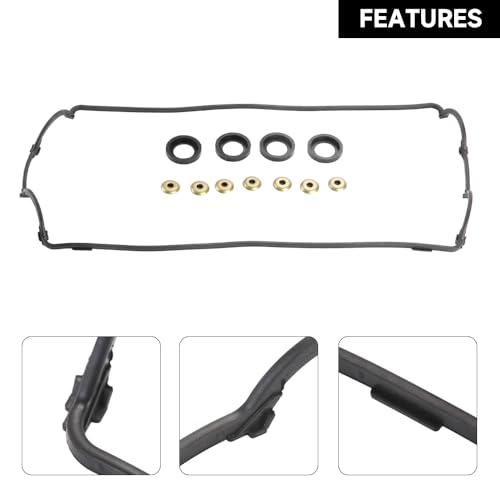 Image of Engine Valve Cover Gasket - Compatible for Acura Integra L4 1.8L 1990-2001 for Honda CR-V L4 2.0L 1997-2001 - Replace Part 12341-PR4-A00