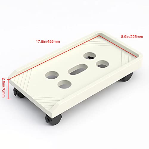 Soporte para CPU bajo escritorio con ruedas para torre PC, cart con 4 ruedas giratorias, soporte móvil para CPU, estante protector para caja PC (Blanco) miniatura 2