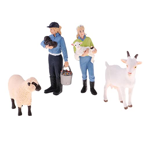 Colcolo Bauernhof Tiere Figuren Spielzeug Bauernhof Tiere Spielzeug Sets Figuren Puppenhaus Leben Szenen Dekor – Bild 3
