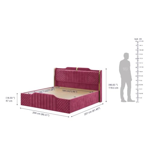 Image of Wakefit Velura King Size Storage Upholstered Bed