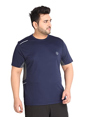 Image of CHKOKKO Men's Polyester Regular Fit Solid Sports T-Shirt