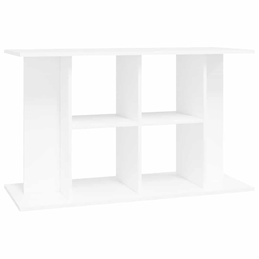 vidaXL Aquarium Stand, 100x40x60 cm, Engineered Wood, White, Fish Tank Stand with Storage, 3-Tier Cabinet, Multi-purpose