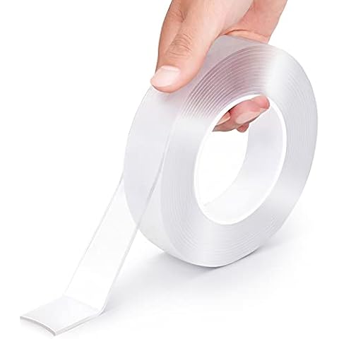3M Double-Sided Adhesive Tape, Extra Strong, Transparent Nano Adhesive Tape, Double-Sided Width 3 cm, Reusable, Removable Traceless Adhesive Tape for Carpet, Photo Frame, Kitchen Cover