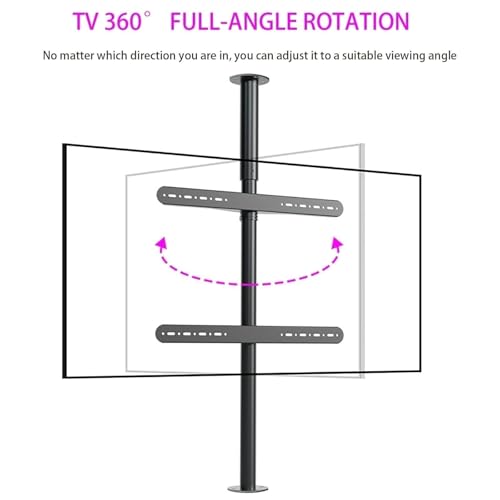 Support de sol pour cadre de TV LCD pivotant et réglable au plafond - 5