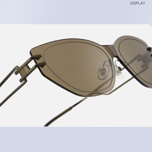 bullabulling Cat Eye One-piece Rectangle Sunglasses for Women Retro Small Narrow Irregular Gradient Shades UV400 Sun Glasses4