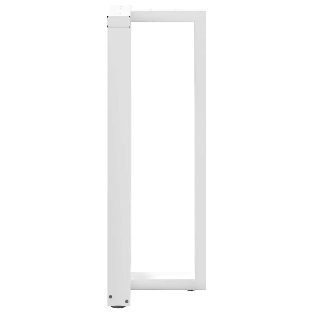Patas de mesa de bar en forma de T, 2 unidades, color blanco, 40 x 35 x (100 – 101), de acero, altura regulable, con patas niveladoras, patas de metal robustas, para cocina, bar, comedor
