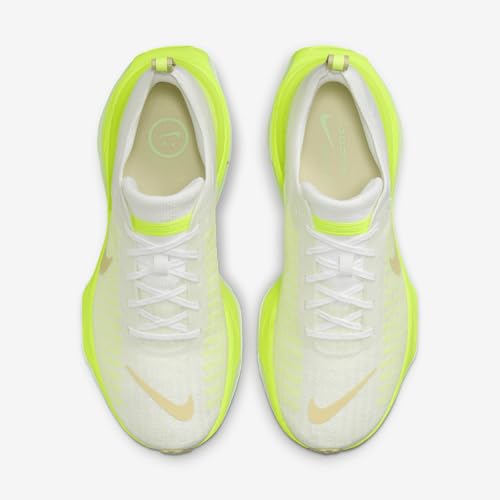 Nike Invincible 3 Men's Road Running Shoes (DR2615-104, White/Volt/Sail/Team Gold) Size 7.54