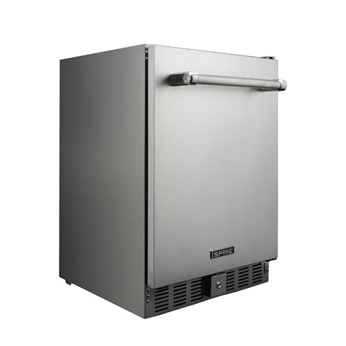 Image of SPIRE Stainless Steel 5.1 Cu.Ft. Refrigerator, 4 Shelves & Reversible Door