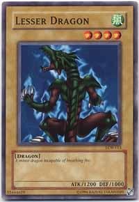 Amazon.com: Yu-Gi-Oh! - Lesser Dragon (LOB-113) - Legend of Blue Eyes White  Dragon - Unlimited Edition