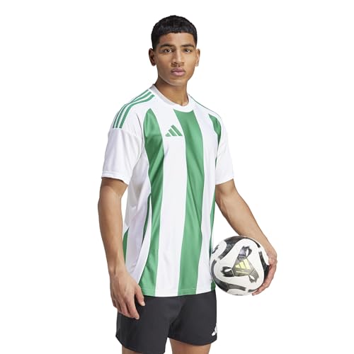 adidas Herren Striped 24 Jersey Shirt, White/Team Green, XL – Ansicht 7