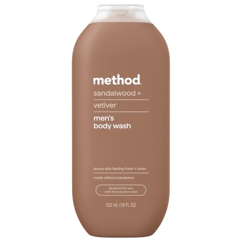 Image of method Men's Body Wash, Sandalwood + Vetiver, 18 fl oz
