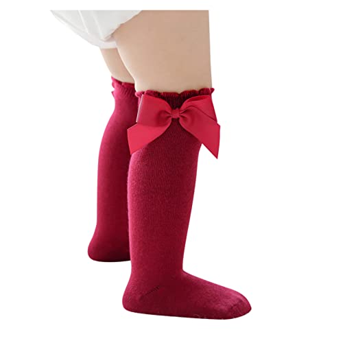 Knee-High Length Socks for Toddler Baby Girl Kids Mid-Calf Solid Warm Ankel Socks for Autumn Winter Home2