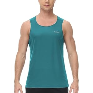 Cakulo Mens Tank Tops Big and Tall Swim Shirts Running Quick Dry Workout Sleeveless Summer Beach Muscle Athletic Top