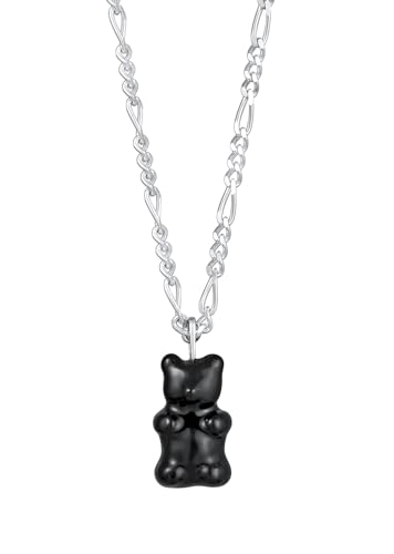 Chaîne homme argent 925 Kuzzoi au style urbain et pendentif ourson noir