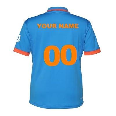 CustomCustomized and Personalized India Cricket Blue Jesrey 2023 for Men and Women Regular Fit.