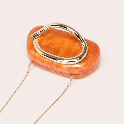Image of Acrylic Clutch Purse for Women Marbling Evening Wedding Handbags Acrylic Shell Box Purses for Party Prom Cocktail
