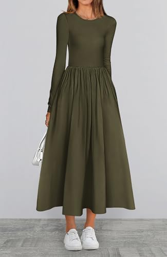 BTFBM Casual Long Sleeve Dresses Spring Dresses 2025 Wedding Guest Dress Midi Dress Flowy Bohemian Long Dress