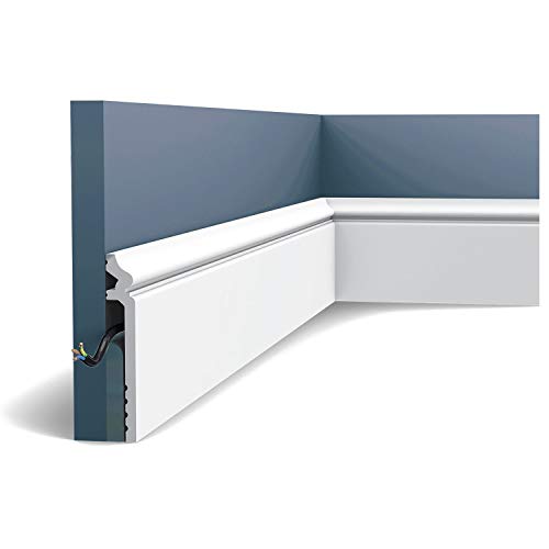 Skirting Orac Decor SX186 LUXXUS Contour Cover Skirting Decorative Moulding Classic Look White 2m